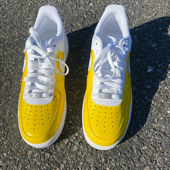 Yellow Colored Air Force 1 Customized Low AF1s - Picture 2 of 4
